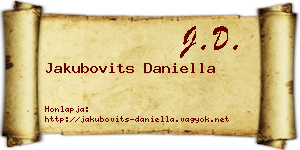 Jakubovits Daniella névjegykártya